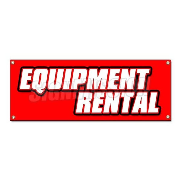 EQUIPMENT RENTAL BANNER SIGN tools lifts party supply cribs rug shampoo